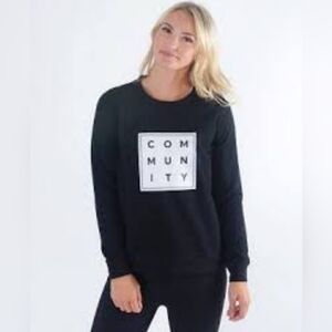 Zyia Active Black Sweatshirt  Community Long Sleeves. Size: Small.